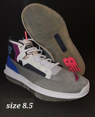 New Balance BB9000 BB9000G1 Grey/Blue/Pink Mid Top Suede Men's Sneaker Size 8.5