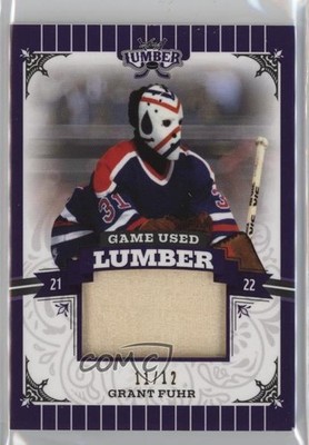 2021-22 Leaf Lumber Game Used Lumber Purple 11/12 Grant Fuhr #GUL-GF1 HOF y0t