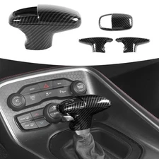 NEW Carbon Fiber Gear Shift Knob Decor Cover Trim for Dodge Challenger/Charger 