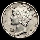 1929 Mercury Dime XF Free USA Shipping 10c Silver