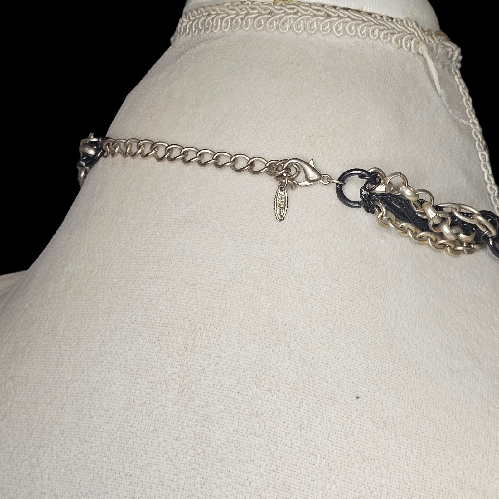 Chunky Statement Multi-strand Silver Black Chain … - image 4