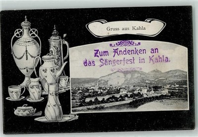 13608548 - 6906 Kahla Saengerfest Porcelain Dinnerware 1911