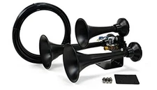  Outlaw Black 12/24 Volt Train Horn Only - 3 Trumpets - Big Sound 