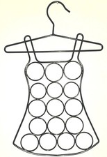 Steel Wire 16 Scarf / Tie Hanger Heavy-Duty Black New