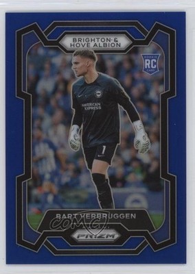 2023 Panini Prizm Premier League Blue /299 Bart Verbruggen #102 Rookie RC 1k54