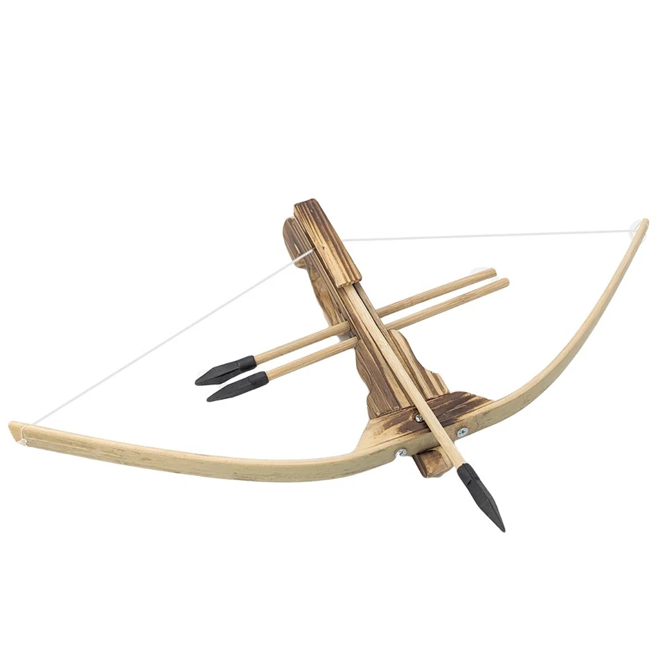 Toy Cross Bow&Arrow Archery Shooting Crossbow Set Wood&Bamboo for Kid Cosplay - image 3 of 4