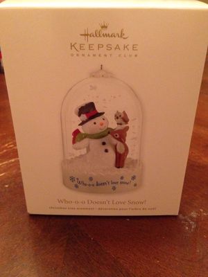 2012 Hallmark Keepsake Ornament Club Member Exclusive Who-o-o Doesn't Love Snow!