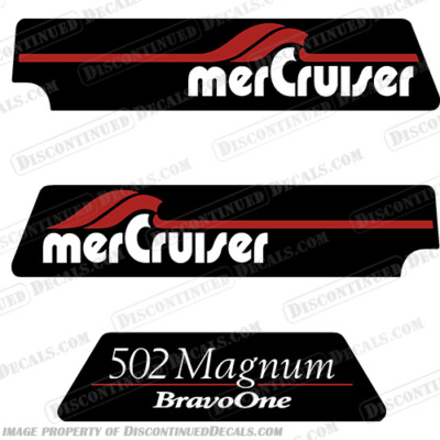 Fits Mercruiser 502 Magnum Bravo One Flame Arrestor Decal Kit