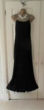 BNWOT DESIGNER DANIEL HECHTER BLACK CREPE FISHTAIL EVENING DRESS UK10-12