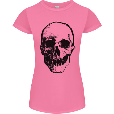 Human Skull Womens Petite Cut T-Shirt