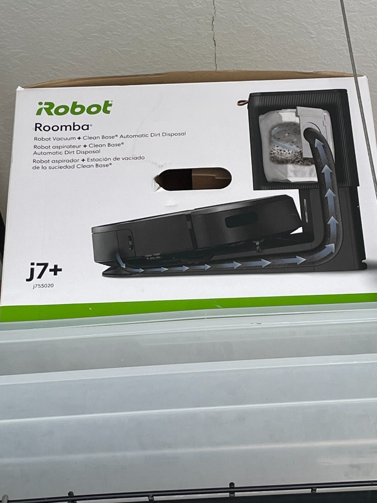iRobot Roomba j7+ Self-Emptying Robot Vacuum in Graphite - Smart Mapping & Wifi