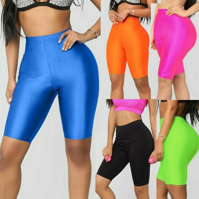 Women Stretch Biker Bike Shorts Workout Spandex Leggings Knee Length