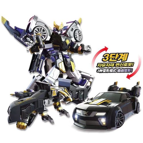 7" MINIFORCE X RAY Ranger Hawk Mecha Vehicle Transforming Robot Machine Car Toy - Picture 4 of 13