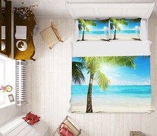 Copripiumino trapuntato 3D estivo spiaggia KER625 federe letto matrimoniale luna