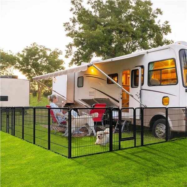 8 Panel Foldable Dog Pen Pet Puppy Playpen Cat Rabbit Cage for Indoor Outdoor