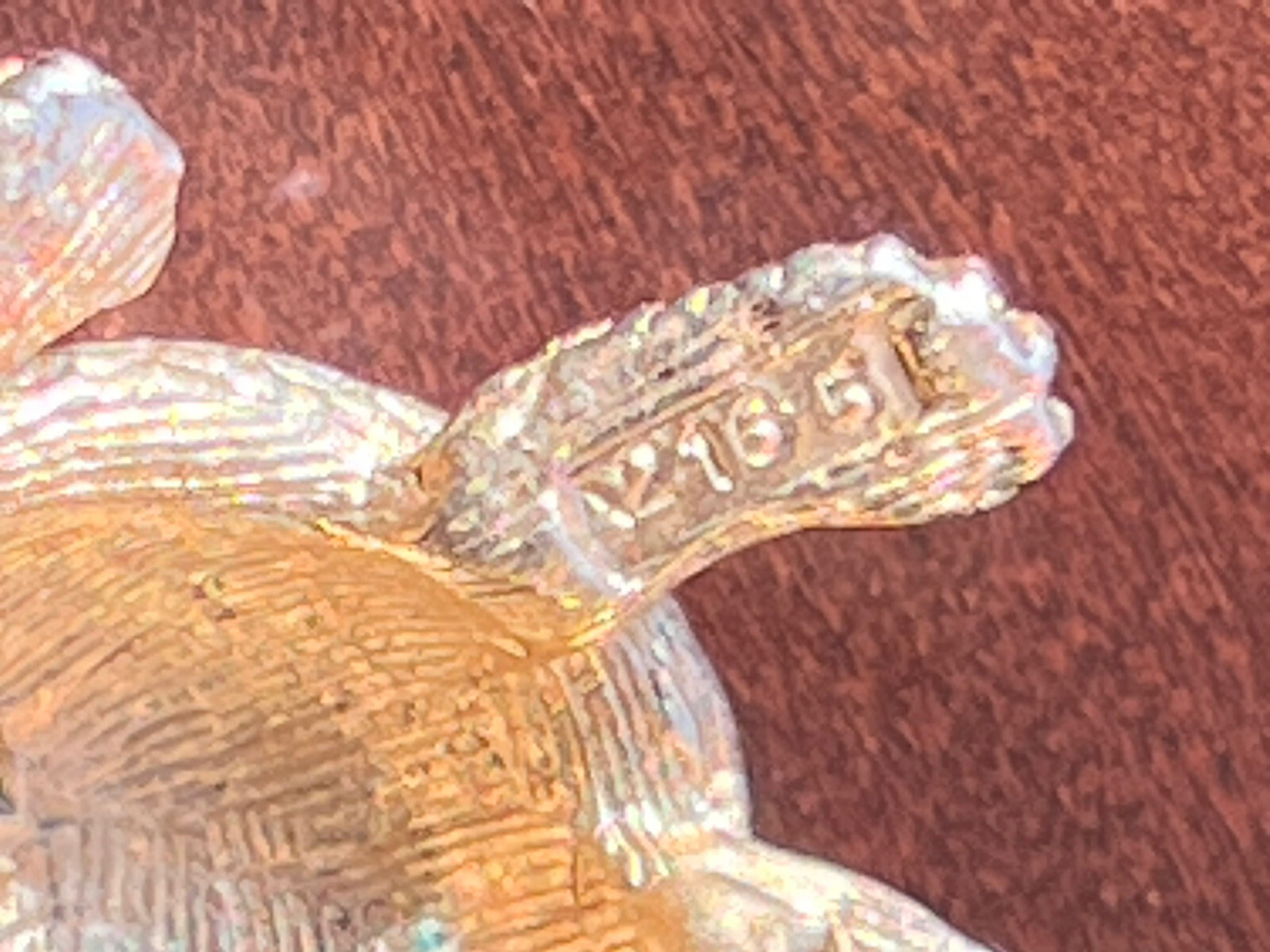 Signed SPHINX Multicolor Cabochon Rhinestone Turt… - image 6