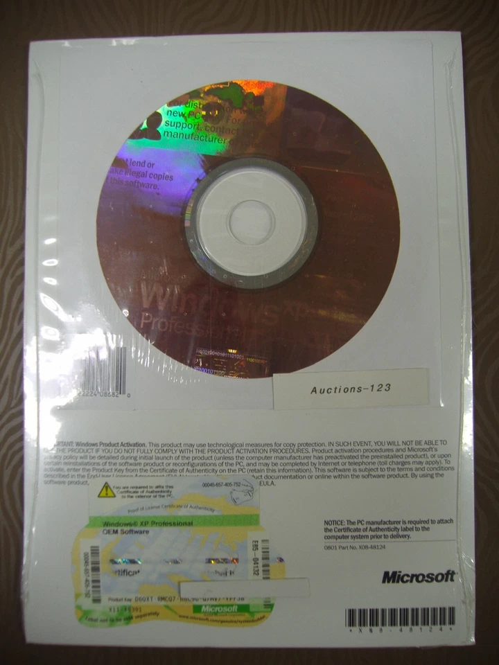 MICROSOFT WINDOWS XP PROFESSIONAL FULL OPERATING SYSTEM MS WIN PRO =NEW SEALED= - Image 2 of 4