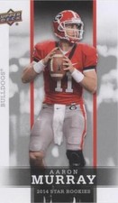 Graded 10 Aaron Murray 2014 Upper Deck Star Rookies RC Football Card