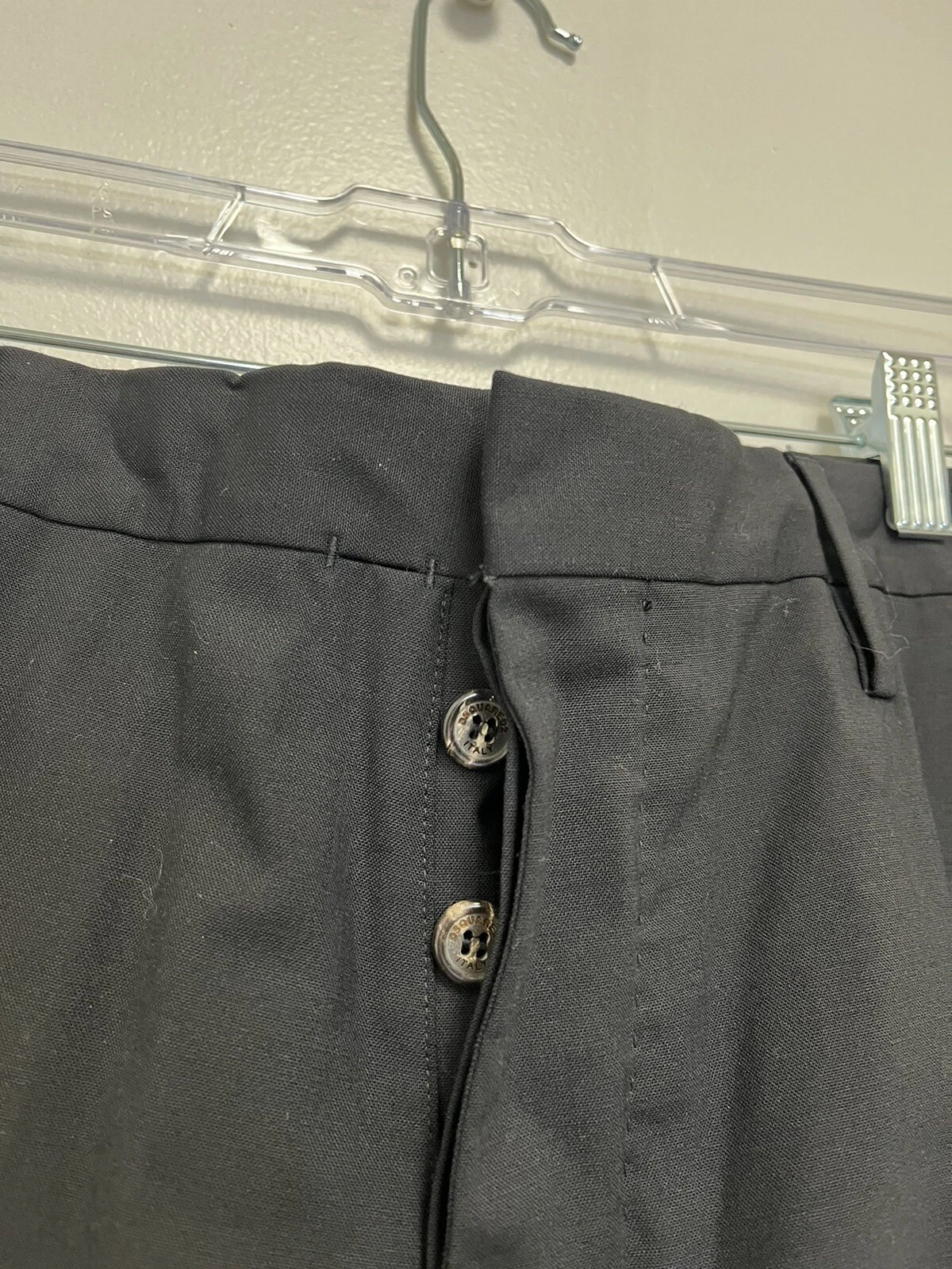 DSQUARED2 Pantaloni classici Dsquared Tailor Milano uomo lana nera pantaloni 50