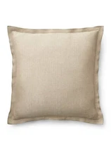 Lauren Ralph Lauren Alene Metallic Herringbone Linen Cotton Pillow Sham EURO Sil