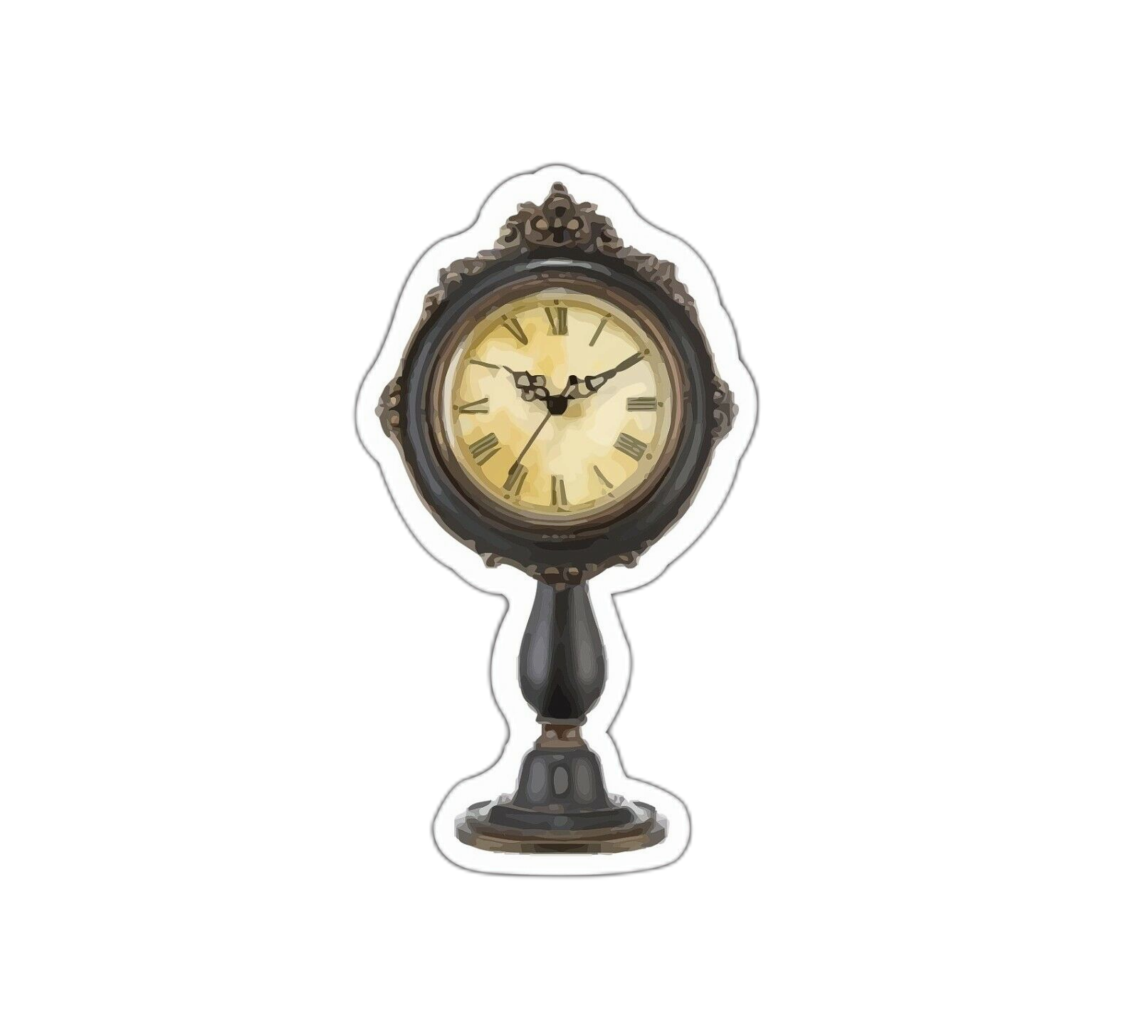 Vintage Clock Decal Sticker for Decor and DIY Projects  