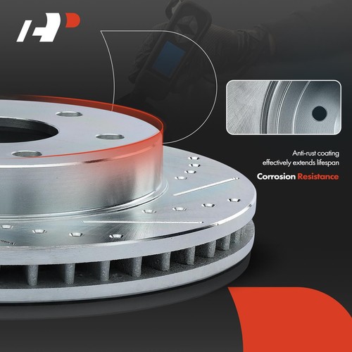 Rotores de freno delanteros perforados para Infiniti G35 2003 2004 Nissan 350Z 2003-2008 tracción trasera - Imagen 6 de 9