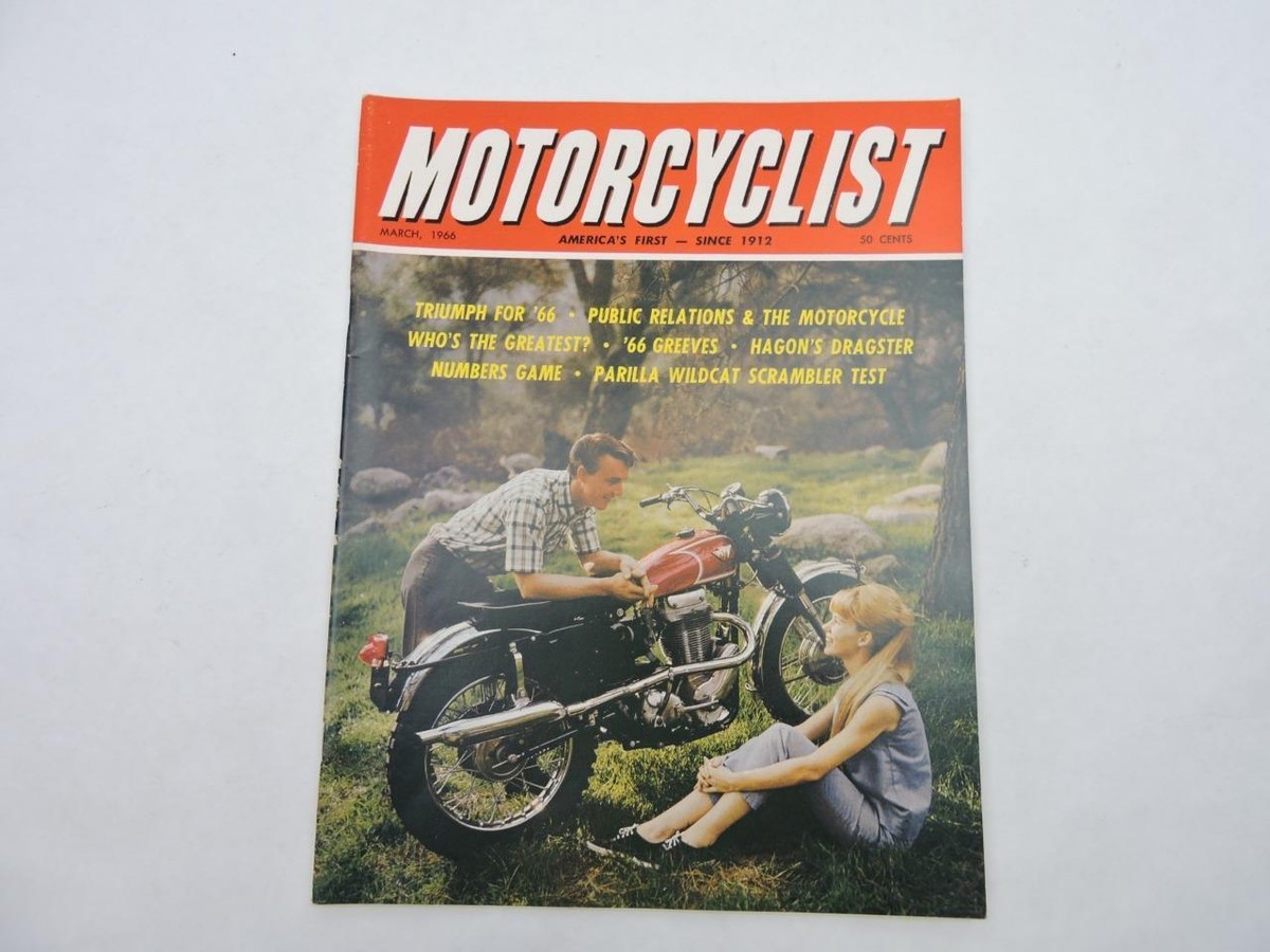 のわページ Motorcyclist Magazine Mar 1966 Triumph Greeves Parilla Scrambler