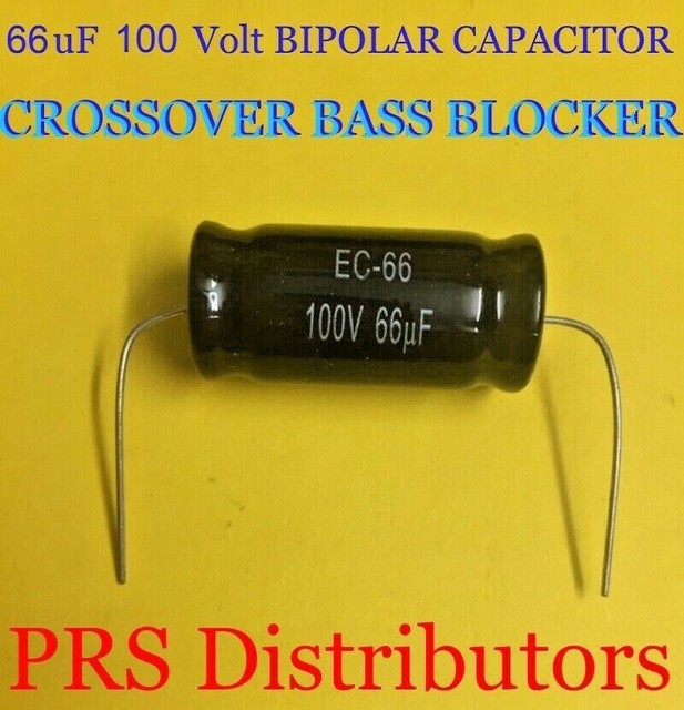 66 uF 100 Volt BIPOLAR CAPACITOR BASS BLOCKER SPEAKER TWEETER CROSSOVER 1 Piece eBay