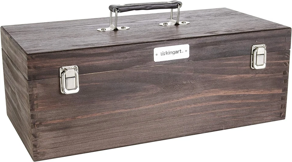 Lightweight Artist Supply Organizer Box with Removable Tray and Compartments - Image 3 of 4