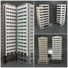 1: 87 Building High rise City Scene Model Train Railway Modern Office Kit Toy