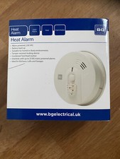 BG Heat detector alarm Mains powered with battery back up Test-Hush Button