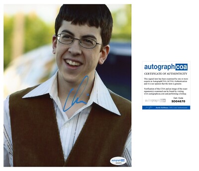 CHRISTOPHER MINTZ PLASSE SIGNED SUPERBAD 8x10 PHOTO - ACOA COA