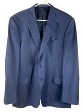 Peter Millar Blazer Mens 48T Virgin Wool Blue Plaid Dress Coat 2 Button Jacket