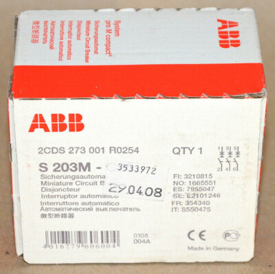 ABB S203M-C25 Sicherungsautomat 2CDS273001R0254 S 203M - C25 NEU OVP  
