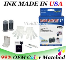 Black Ink Refill Bottle For HP 62 62xl ink cartridge refill kit tool box