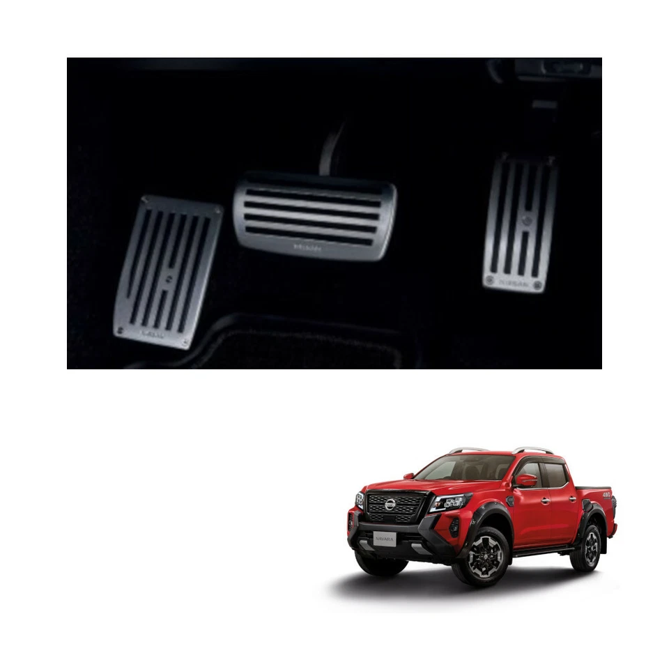 Auto Pedal Speed Break Foot Rest Sport Pad For Nissan Navara Pro-4X 2021 2022 - Image 3 of 4