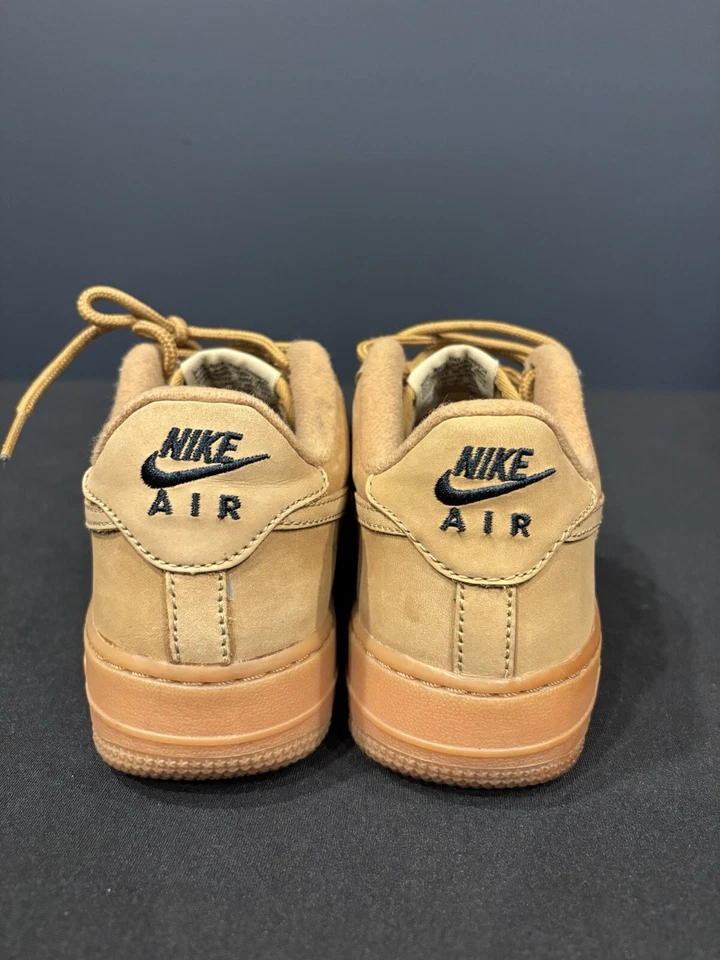 Nike Air Force 1 низкий размер 4Y (GS) зимний лен 943312-200 резинка светло-коричневый 2017 - Изображение 2 из 4