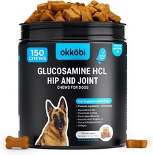 Hip Joint Supplement for Dogs 150 pcs Glucosamine HCL Chews Senior Pet Care