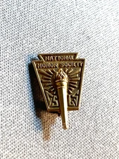 Vintage Marked 14k Yellow Gold National Honor Society Lapel Pin