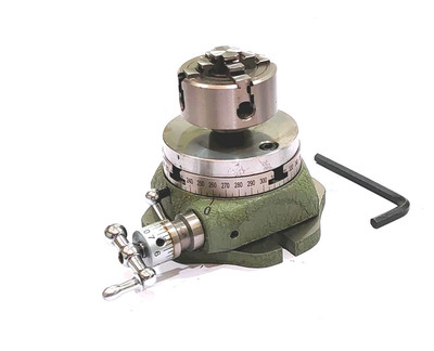 Small Watchmaker 2-3/4'' (2.75 Inch) Rotary Table with 50 mm Chuck and Back Plate