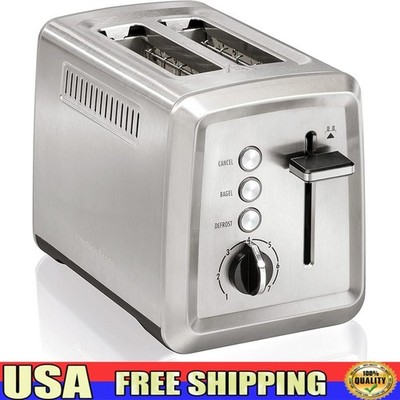 2 Slice Toaster Extra Wide Slots Bagel Setting Defrost Toast Boost Crumb Tray US