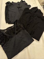 X3 Stretchy Black Dance Tops