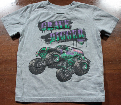 Grave Digger Monster Truck T-Shirt Youth 5T Monster Jam Shirt