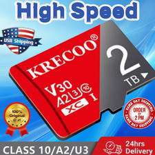SD Memory Card 2TB 1TB 512GB 256GB 128GB High Speed TF Card Class10 A2 4K lot