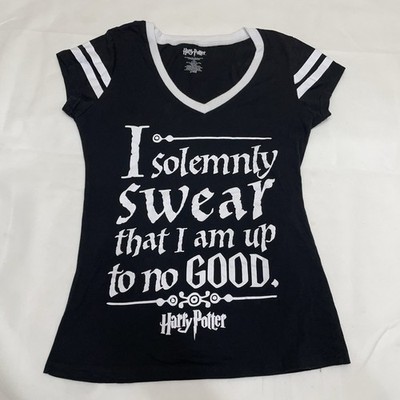 Harry Potter Shirt I Solemnly Swear I'm Up to No Good Girls V-Neck Size XL
