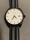 Nixon The Bullet Leather Set Your Sights Men's Quartz WR 50M Watch Works Fine.