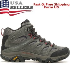 Moab 3 Mid Waterproof Hiking Boots-Men, Beluga, Size 13, Stock US-No Import Fees