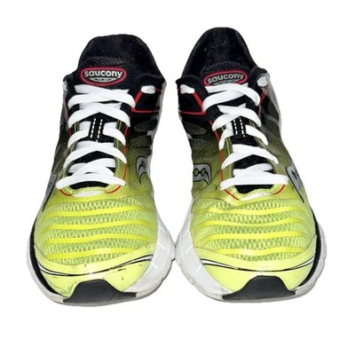 SAUCONY Kinvara 3 Running Shoes Sneakers | Neon Green Black White | Men's Sz 10