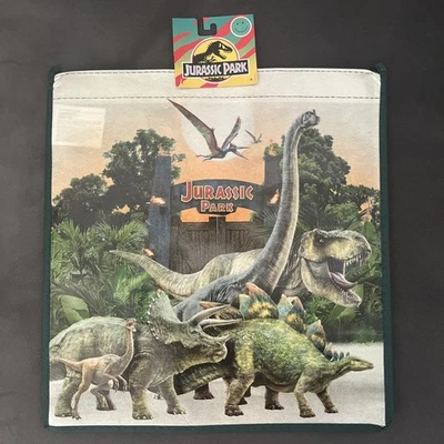 LEGACY LICENSING PARTNERS Jurassic Park Dinosaur Reusable Grocery Tote Shopping Library Lunch Or Gift Bag