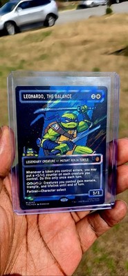 Leonardo, the Balance (M0083) (Borderless) (Surge Foil) Commander: TMNT